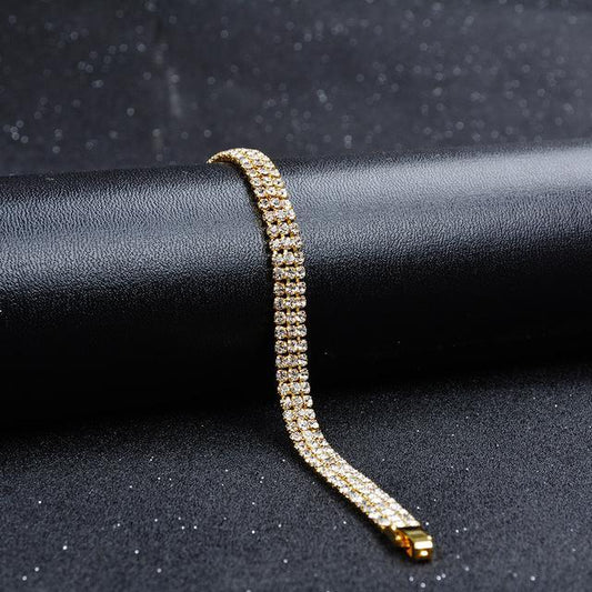 Vackert armband med diamanter lyx gåva guld för kvinnor