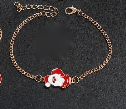 Vackert roligt armband måne med tomte och säck