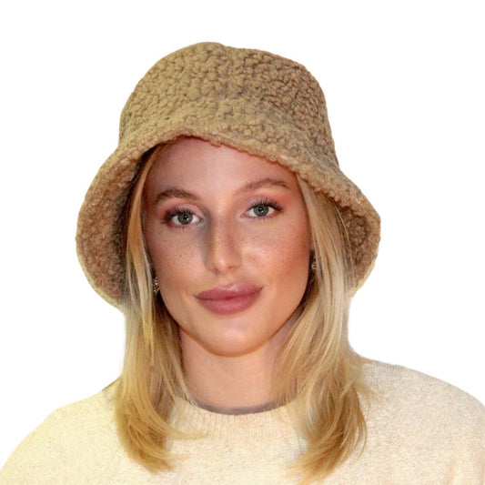 Varm fiskehatt ull plysch mössa hatt unisex teddymaterial