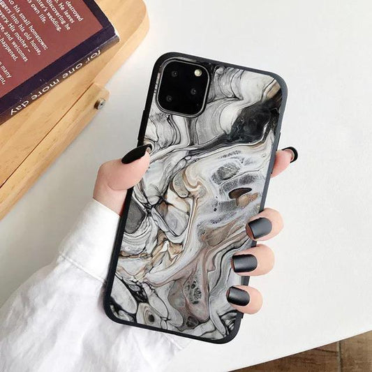 iPhone 12, 12 Pro &amp; 12 Pro Max Shell marble stone watercolor