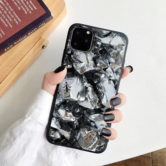 iPhone 12, 12 Pro &amp; 12 Pro Max Shell stone diamond abstract