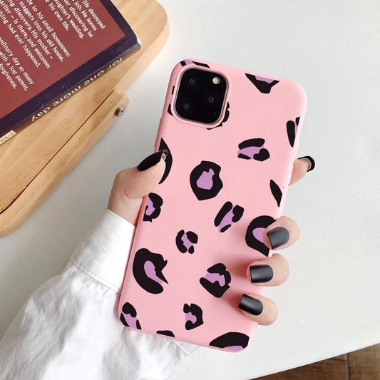 iPhone 12 & 12 Pro Skal leopardmönster 3 färger gul röd rosa