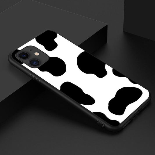 iPhone 12 Pro Max Skal dalmatin ko mönster svart vit