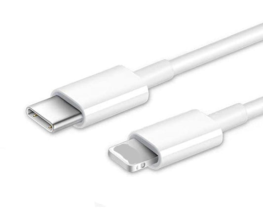 iPhone 13 12 lightning USB C kabel stödjer snabbladdning vit