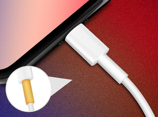 iPhone 13 12 lightning USB-a kabel stödjer snabbladdning vit