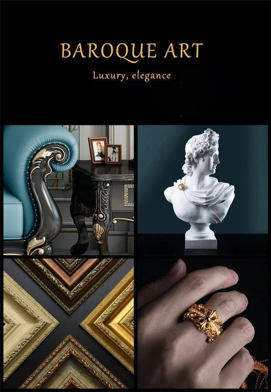 iPhone 13 Lyx glas skal guld barock elegant rokoko marmor