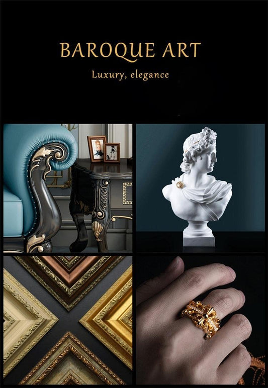 iPhone 13 Pro Max Lyx glas skal guld barock elegant rokoko marmor