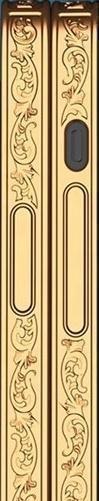 iPhone 13 Pro Max Lyx glas-skal guld barock elegant rosa rokoko