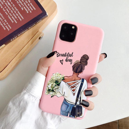 iPhone 13 Pro Max Mini skal beautiful day influencer blommor rosa