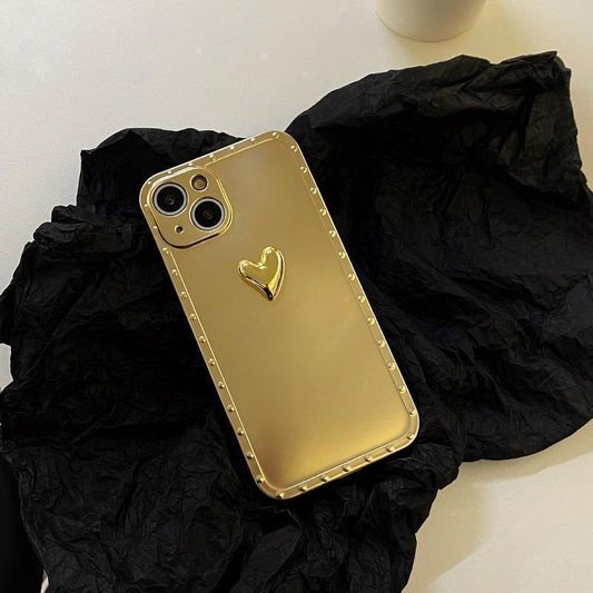 iPhone 13 Pro Max galvaniserat skal i matt metall med 3d hjärta
