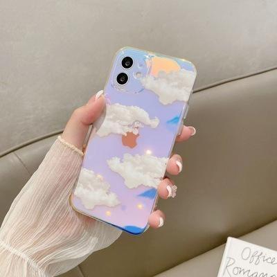 iPhone 13 Pro holographic shell with cloud star moon transparent