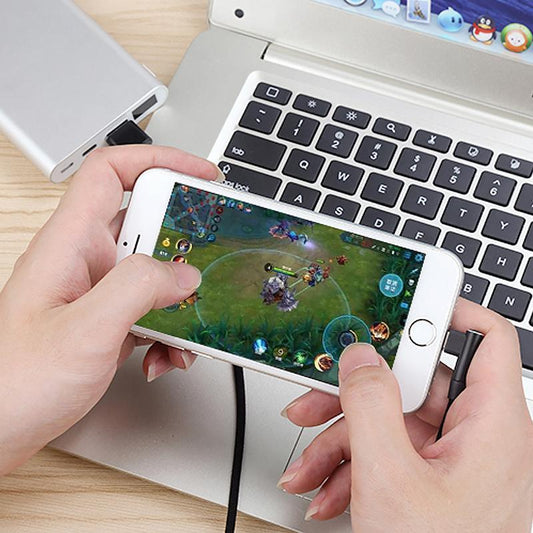 iPhone Premium snabb laddare armbågs-kabel for gaming med mera!