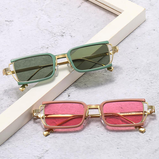 Exclusive sunglasses pastel green pink unique details OMG