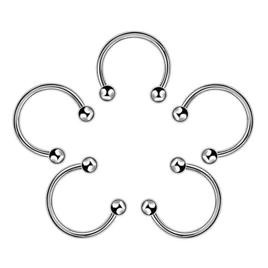 Pretend piercing 8-pack in Silver - Perfect for dressing up and Halloween