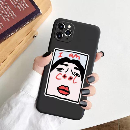 iPhone 12 Pro Max case with funny picture in am cool