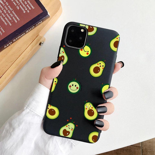 iPhone 12 Pro Max case happy avocado green black