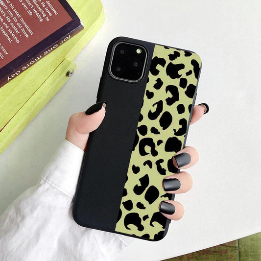 iPhone 12 Pro Max Shell half leopard pattern 2 colors black red