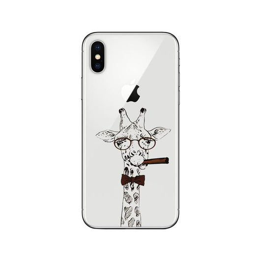 iPhone 12 Pro Max case funny giraffe with bow tie and cigar