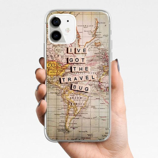 iPhone 12 Pro Max case with map 'got the travel bug'