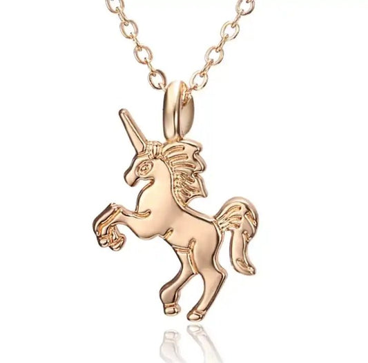 Life is magical - necklace 18K gold silver plated gift unicorn