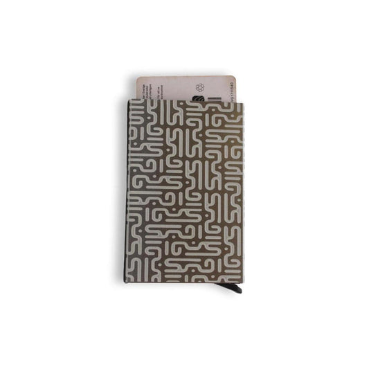 Minimalist silver credit card holder Bahebak Arabic - durable card wallet