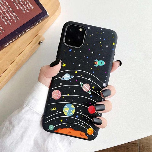 iPhone 12 Pro Max case solar system planets stars rocket