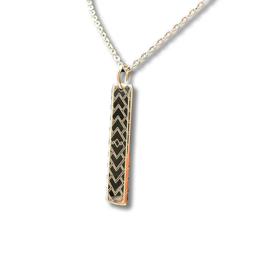 Necklace with cool pattern for men stainless steel silver