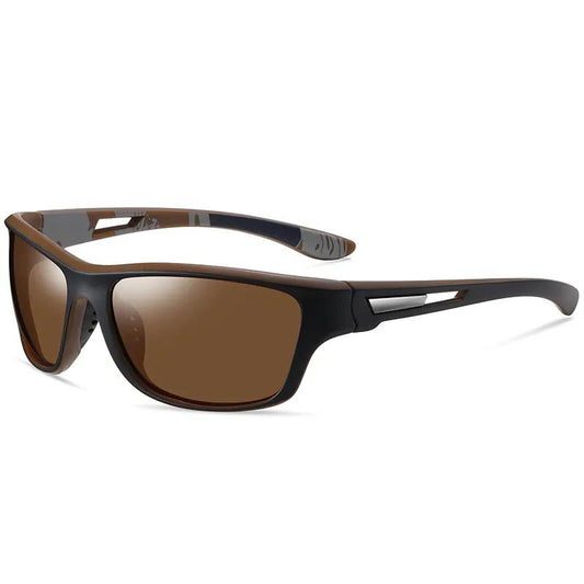 Polarized sunglasses for sports and outdoor camouflage brown forest