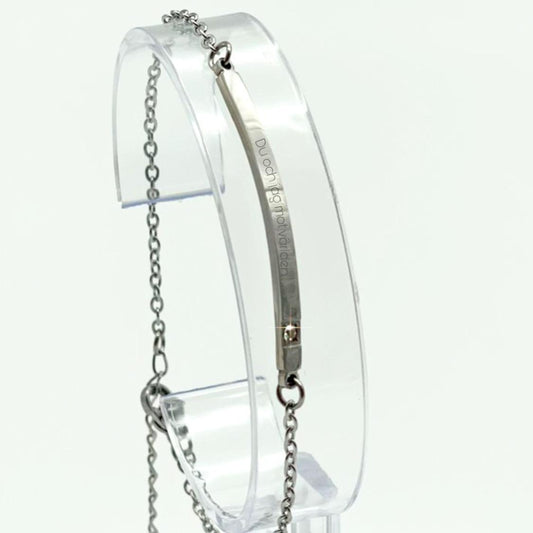 Bracelet stainless steel with narrow place stylish with diamond