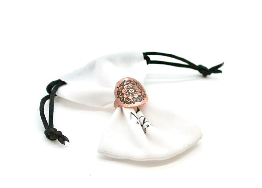 Persian Style Oriental Copper Ring with Detailed Pattern for Women